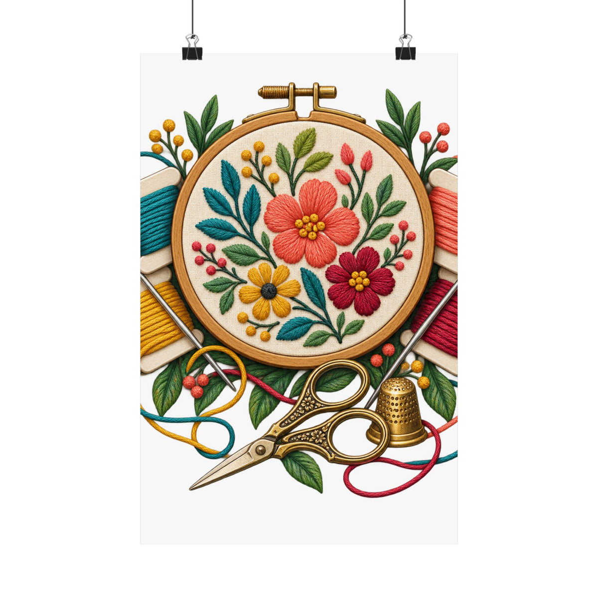 Botanical Embroidery Workshop Poster