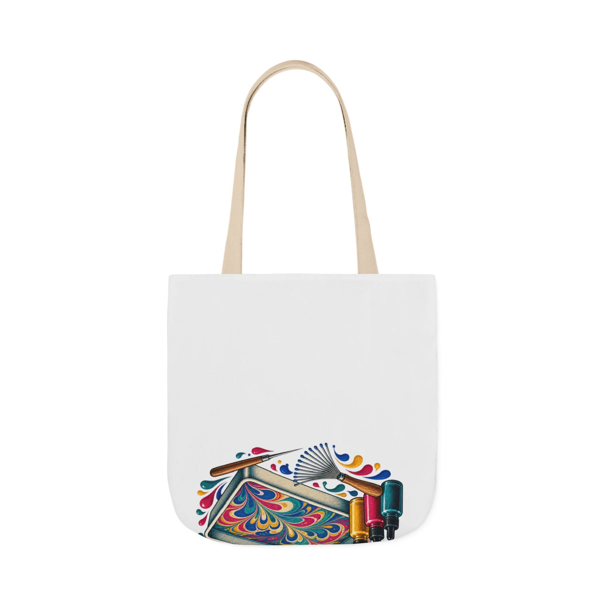 Colorful Paper Marbling Workshop Tote Bag