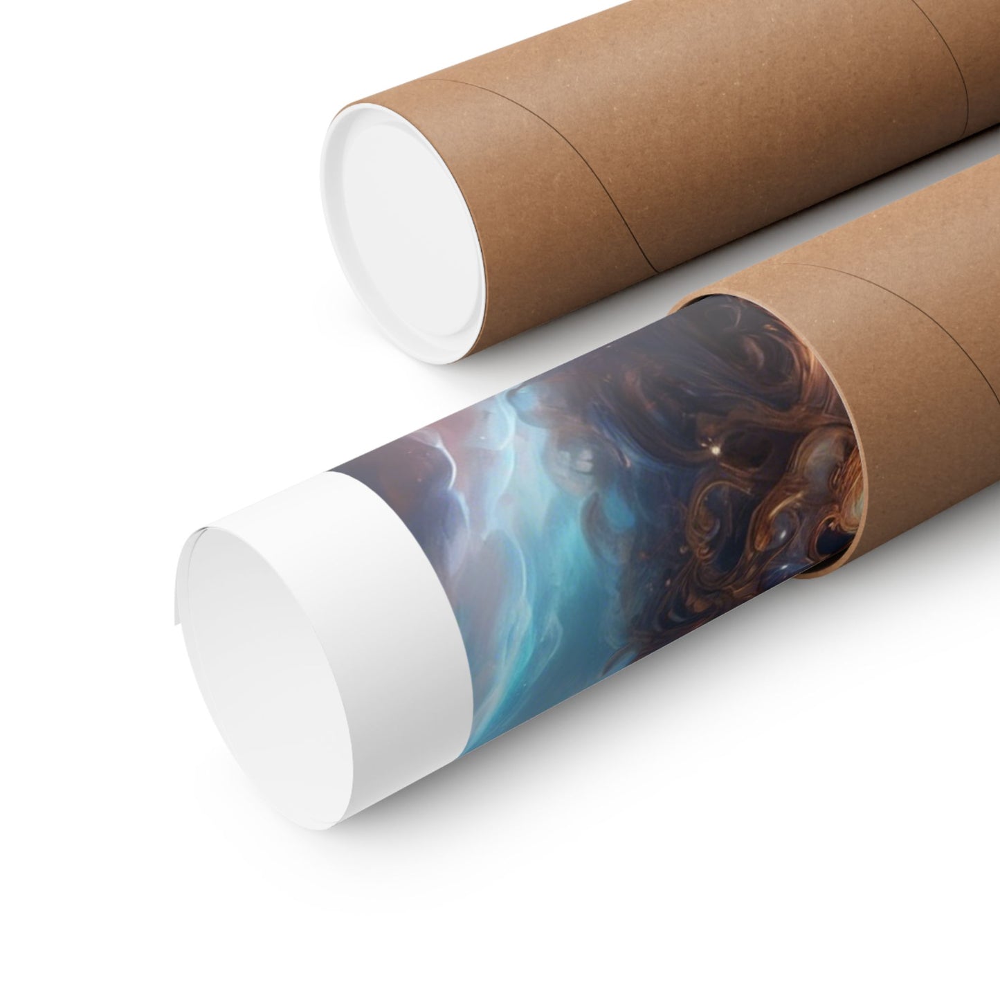 Celestial Winged Meditation Fantasy Portrait Poster