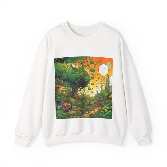 Cottage Road Landscape Nature Gift Art Sweatshirt