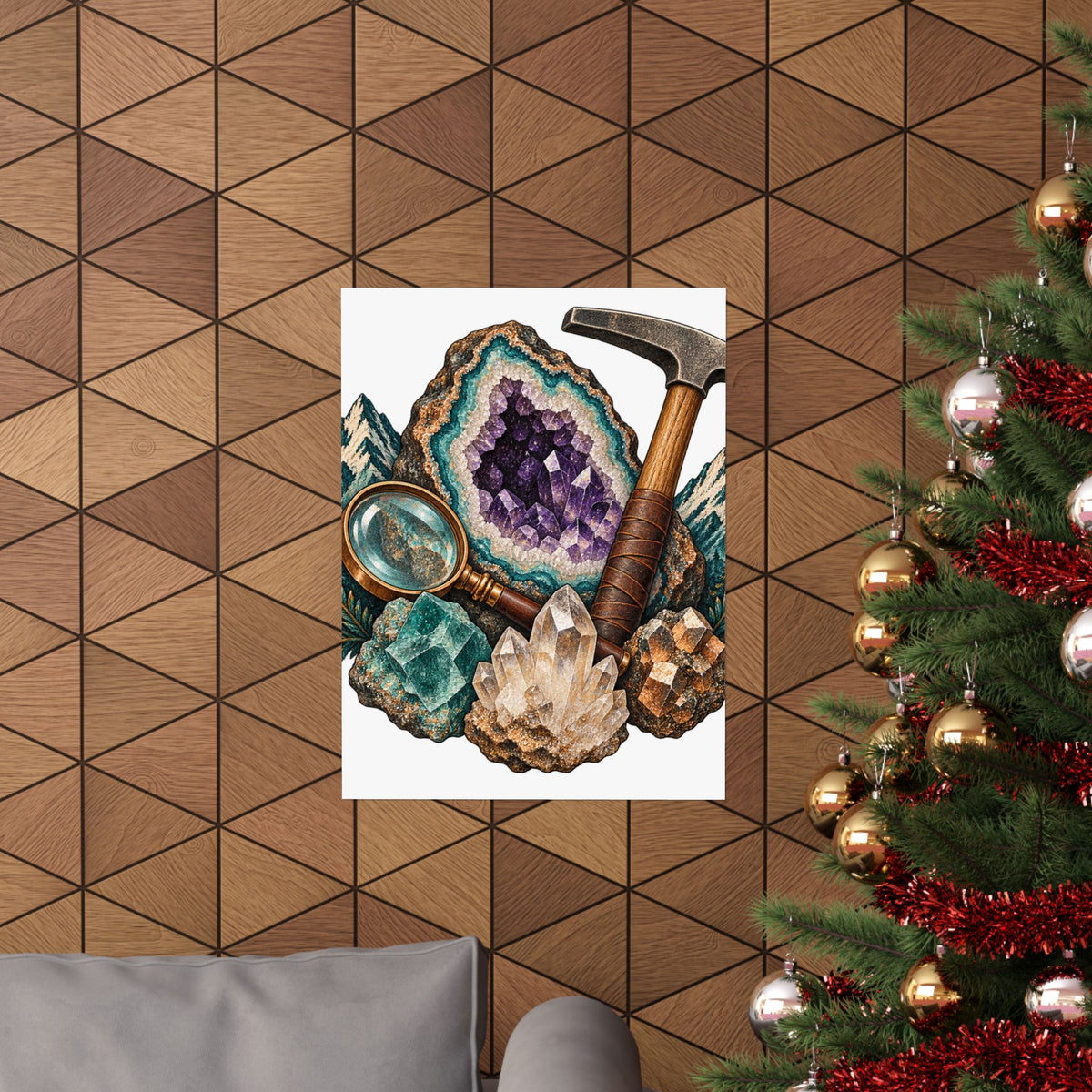 Vintage Geode and Rockhounding Field Kit Poster