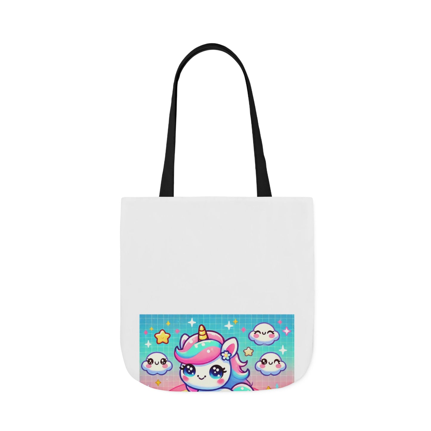 Pastel Rainbow Unicorn Cloud Kawaii Canvas Tote Bag