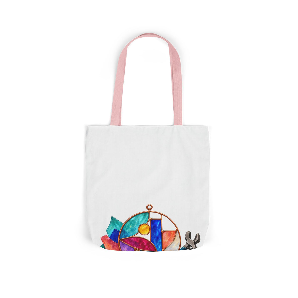 Abstract Stained Glass Suncatcher Workshop Tote Bag