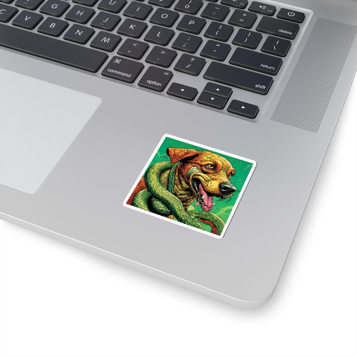 Serpent Guardian Dog Bold Fantasy Creature Sticker