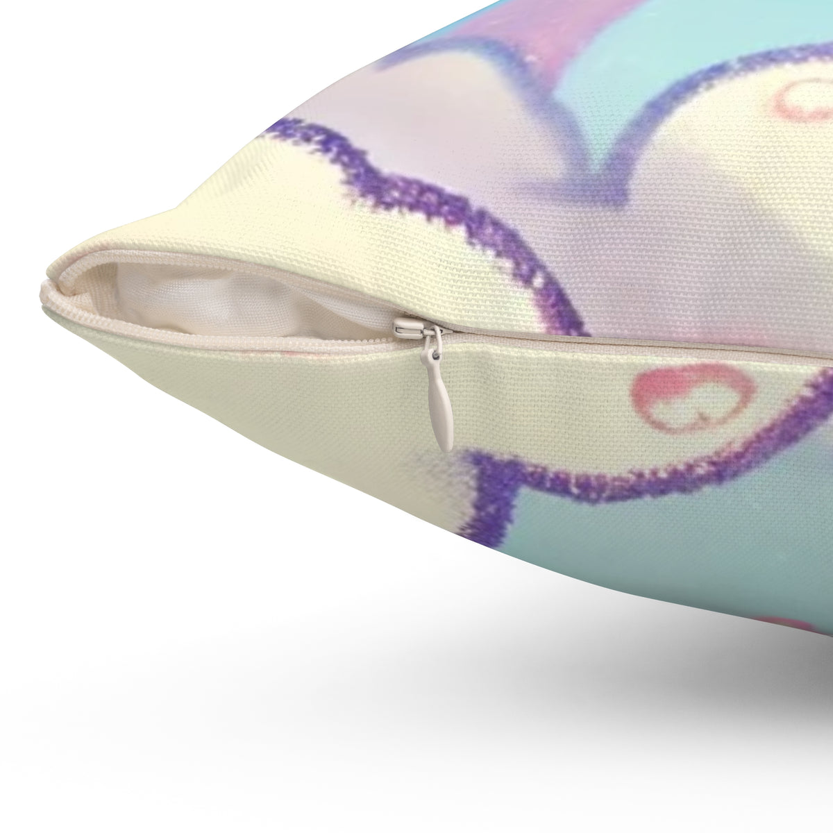 Kawaii Rainbow Whale Pastel Cloud Decorative Pillow