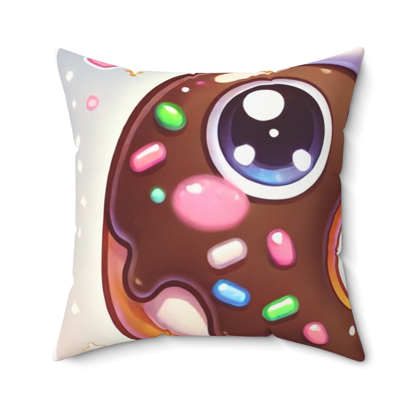 Kawaii Chocolate Donut Cute Dessert Decorative Pillow