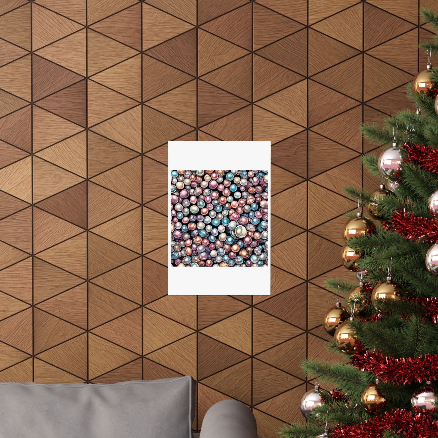 Pearl Bubble Pattern Abstract Gift Art Poster