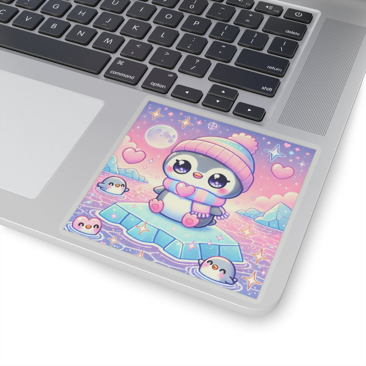 Cute Winter Penguin Ice Floe Kawaii Art Sticker