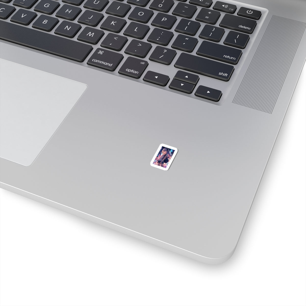 Anime City Night Heroine Portrait Neon Sticker
