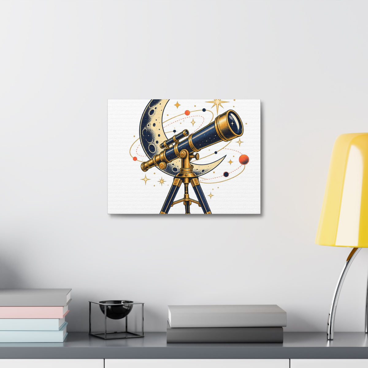 Vintage Telescope Celestial Astronomy Canvas