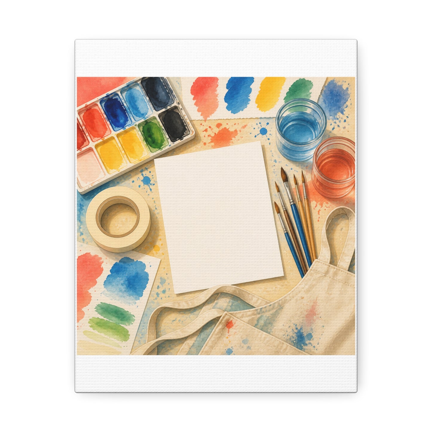 Bright Watercolor Painting Hobby Art Canvas Art