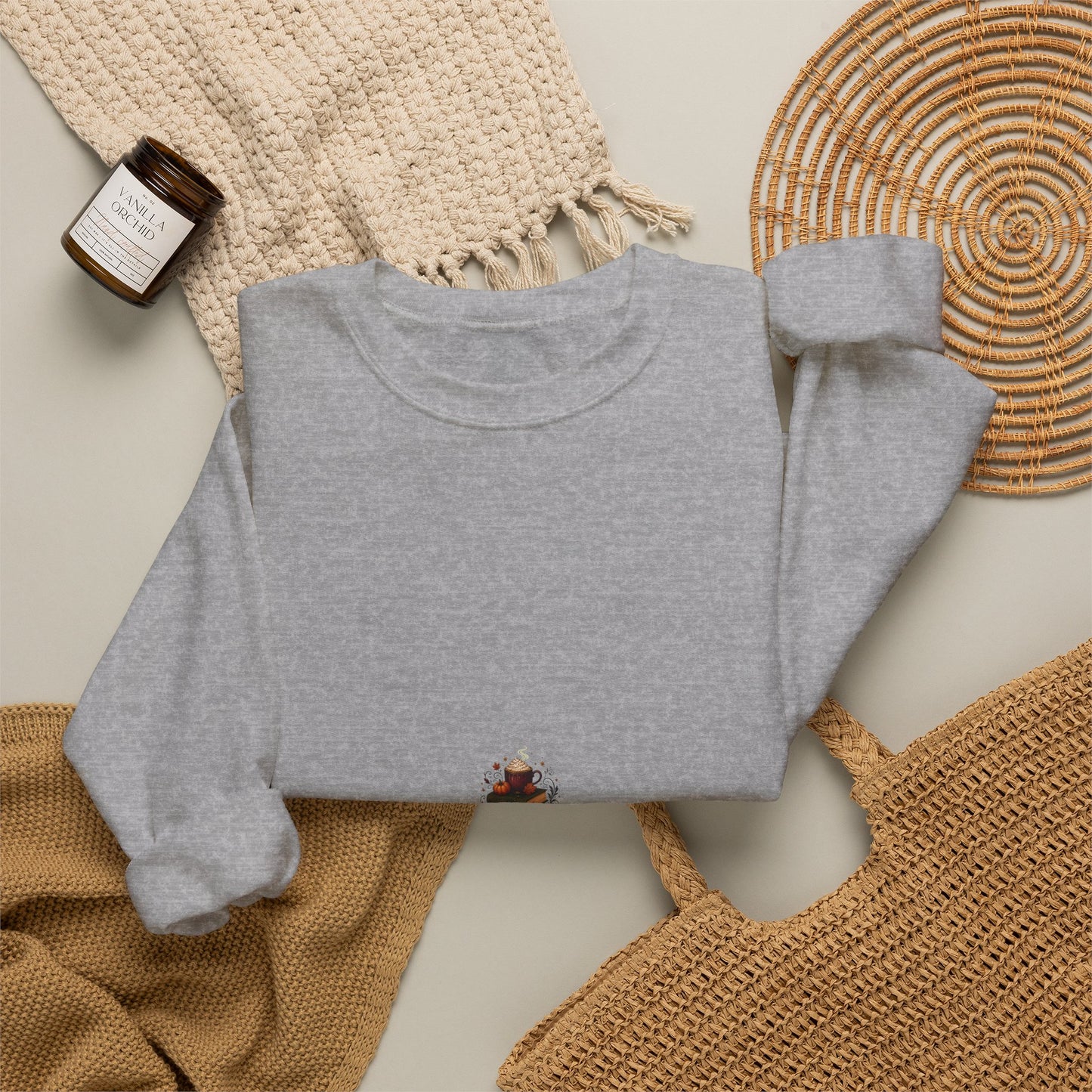Autumn Library Latte Stack Book Lover Sweatshirt