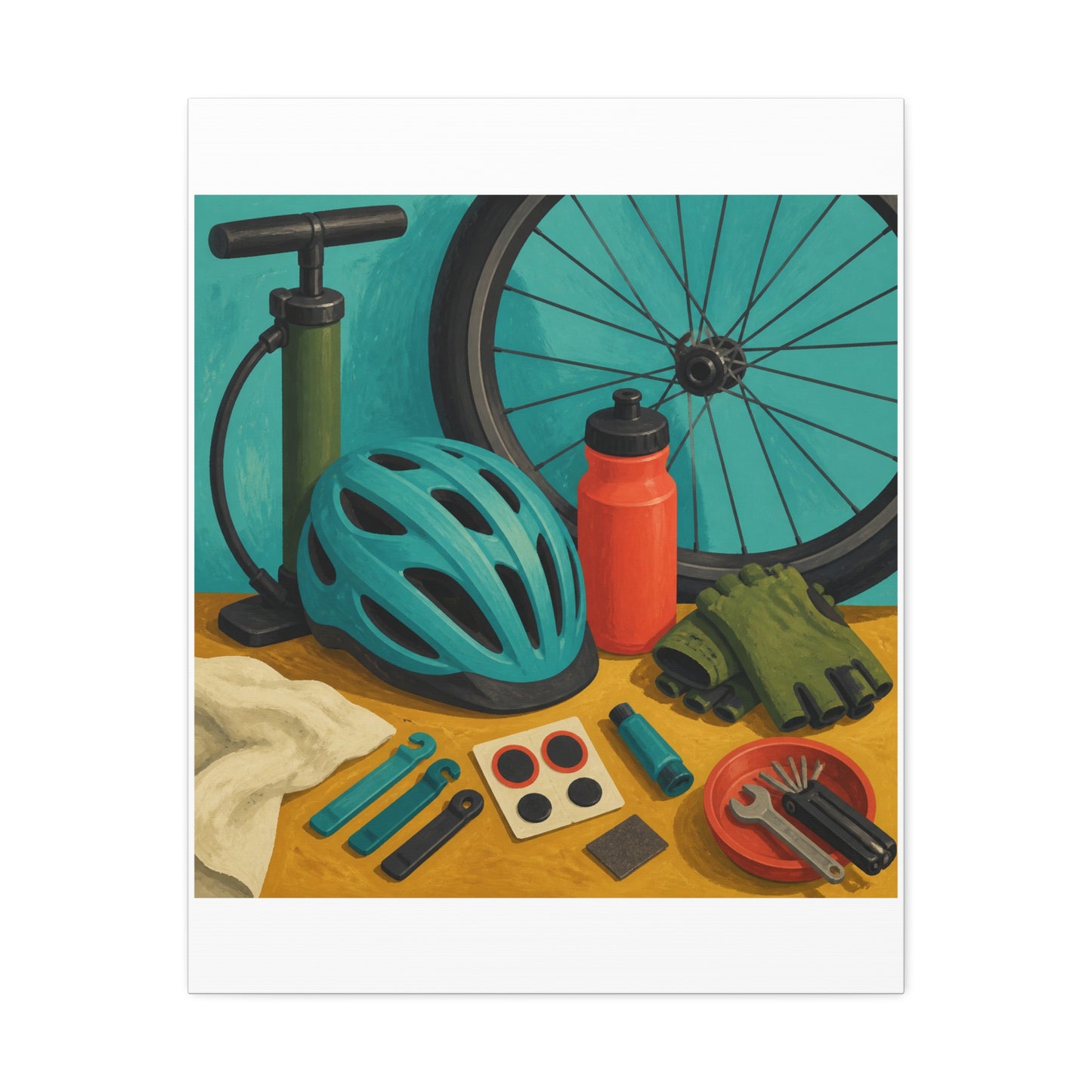 Everyday Bicycle Workshop Art Canvas Art