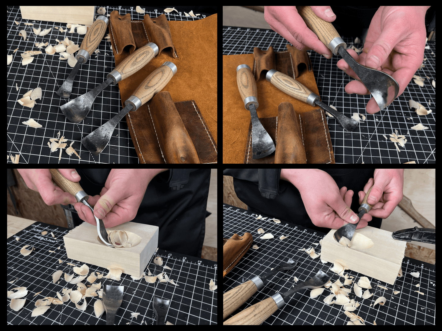 3-Piece Spoon Bent Gouge Set