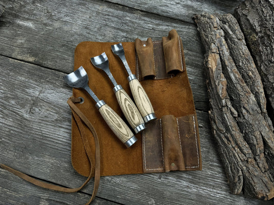 3-Piece Spoon Bent Gouge Set