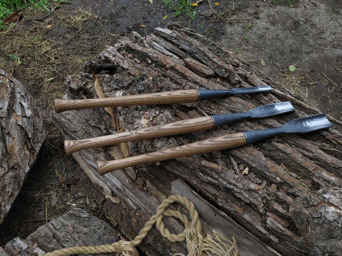 3-Piece Timber Framing Rounded Chisel Set