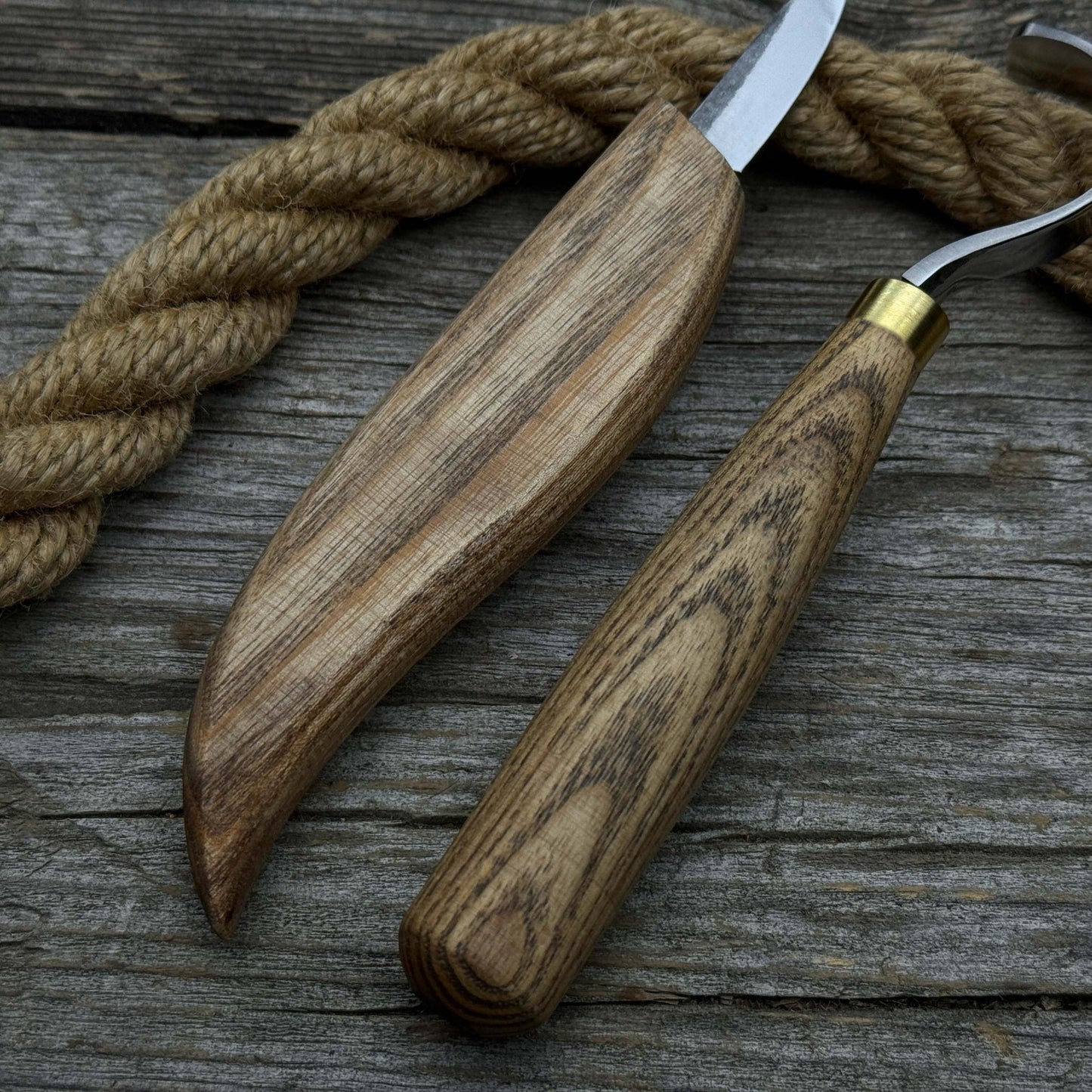 3-Piece Spoon Carving Set – Whittling Knife, Hook Knife & Sharpening Strop