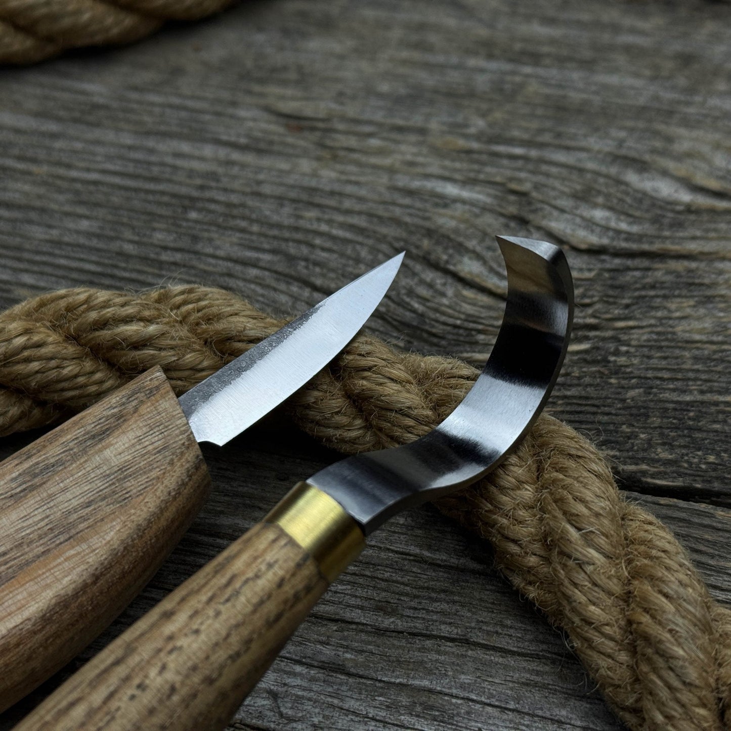 3-Piece Spoon Carving Set – Whittling Knife, Hook Knife & Sharpening Strop