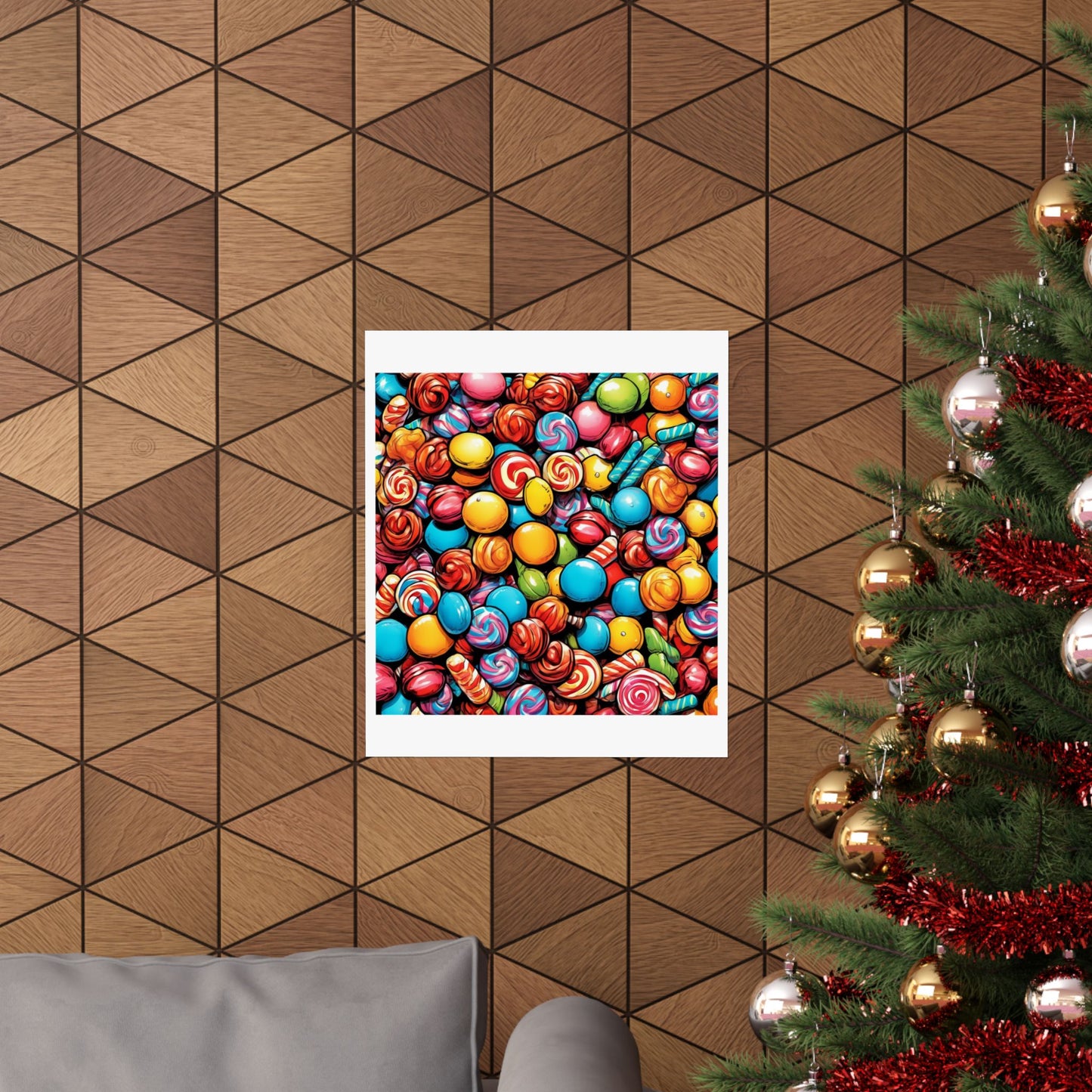 Colorful Candy Pattern Sweets Gift Art Poster