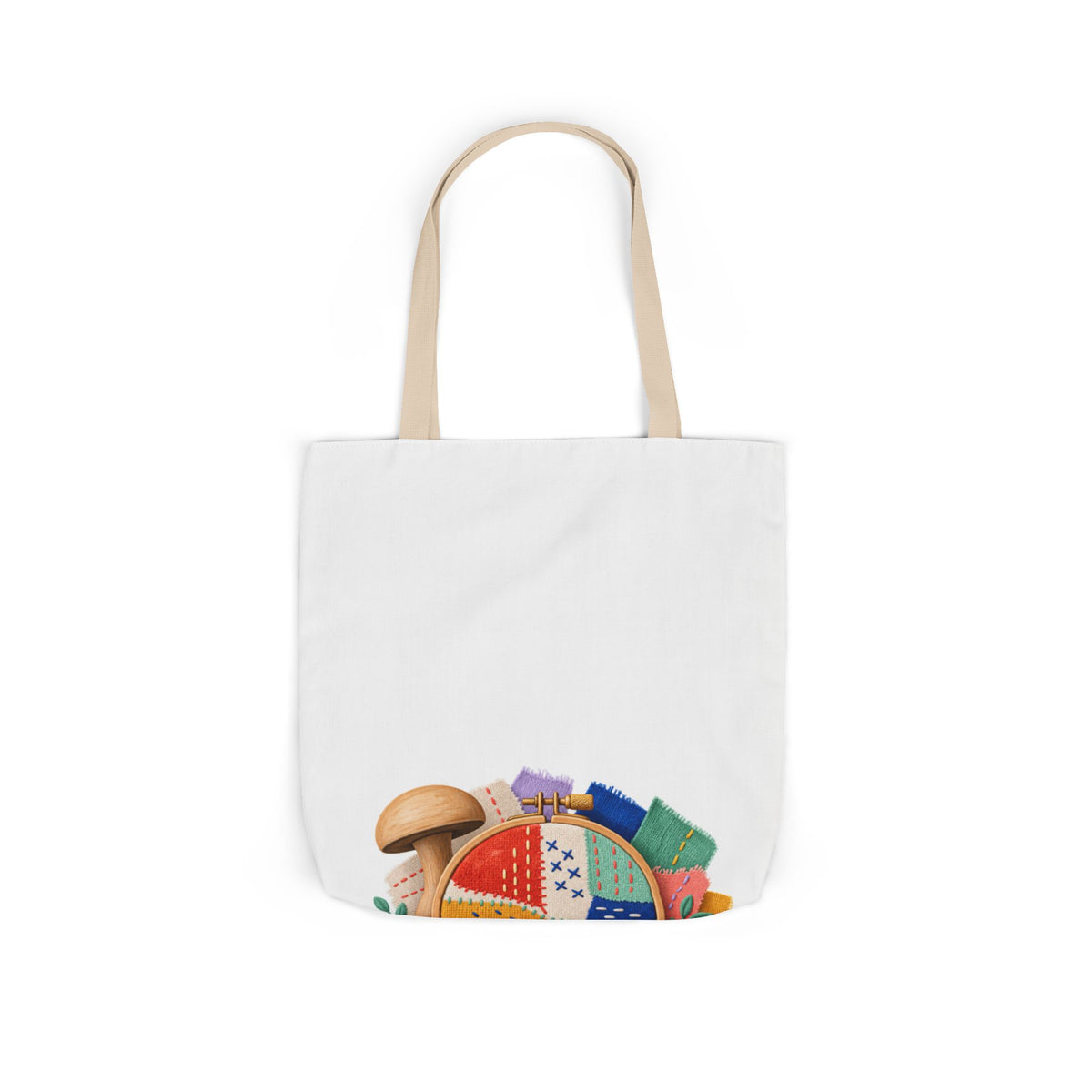 Colorful Visible Mending Workshop Tote Bag