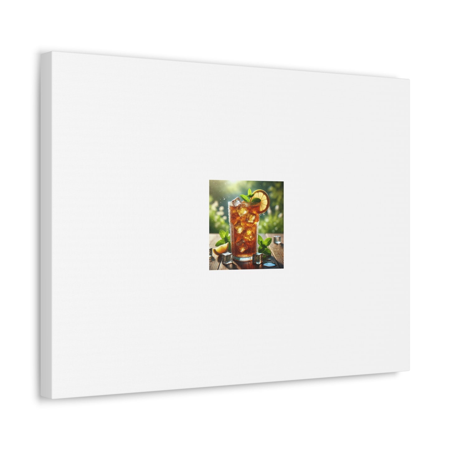 Sunlit Iced Tea Lemon Mint Kitchen Drink Canvas Wall Art