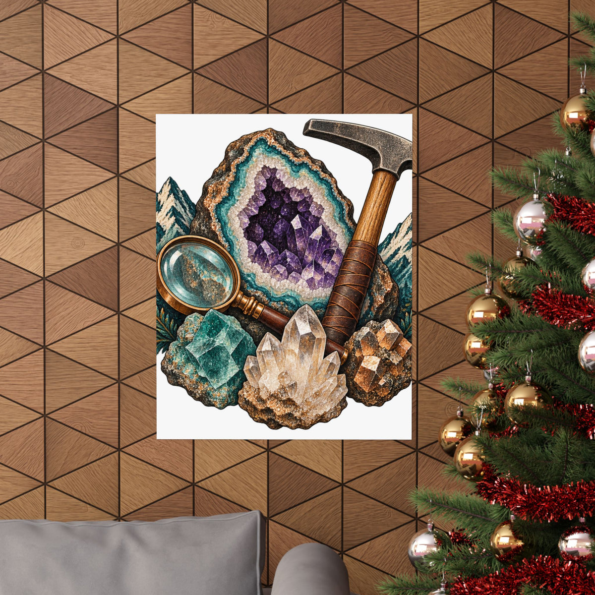 Vintage Geode and Rockhounding Field Kit Poster