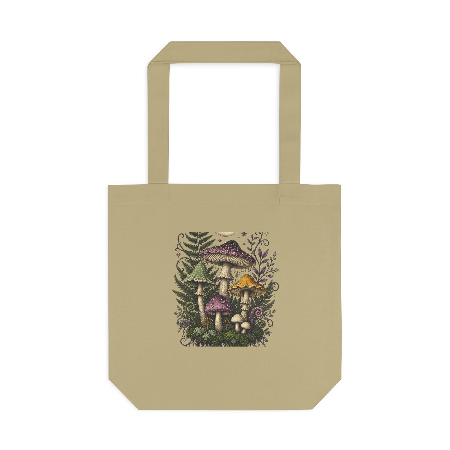 Midnight Mushroom Field Notes Botanical Mushroom Tote Bag
