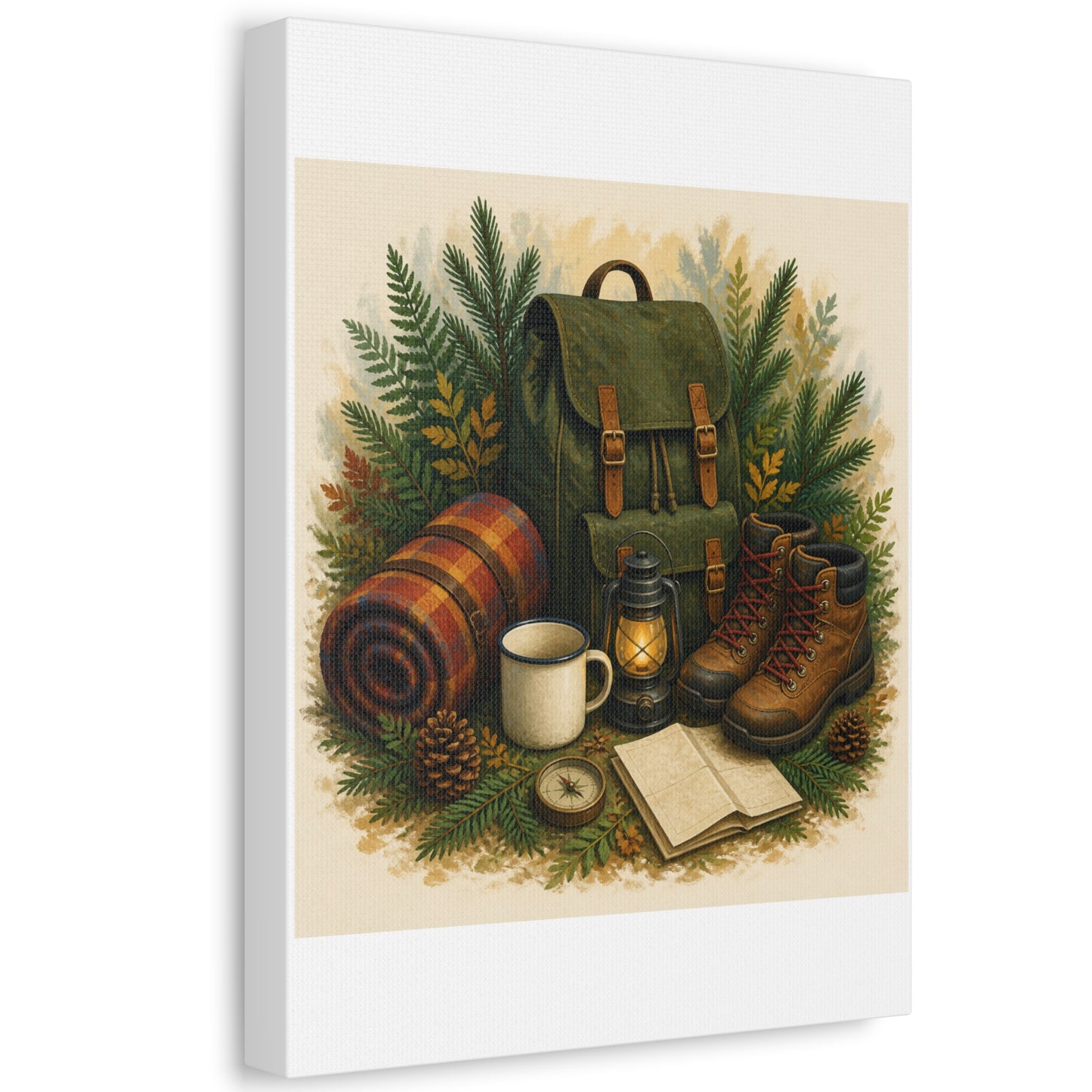 Generic Camping Gear Outdoor Adventure Canvas Art