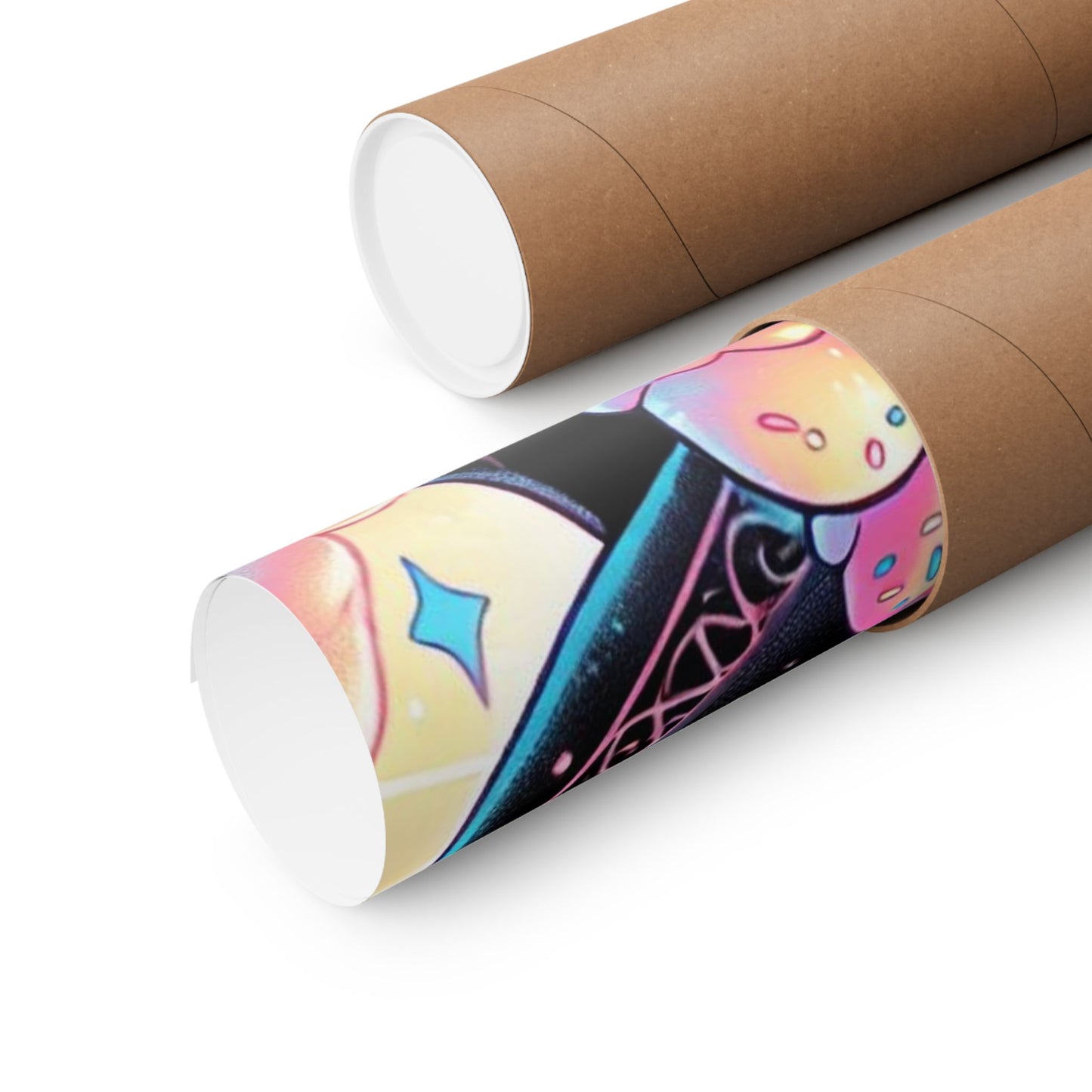 Cute Grim Reaper Ice Cream Pastel Novelty Poster