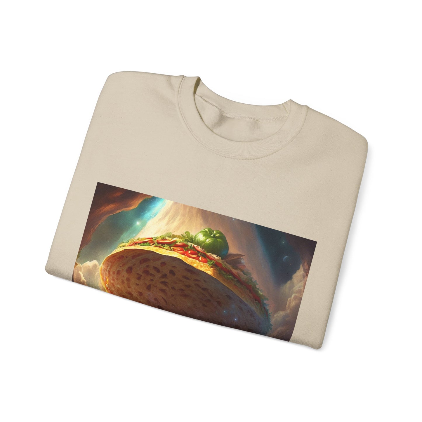 Cosmic Taco UFO Surreal Food Fantasy Art Sweatshirt