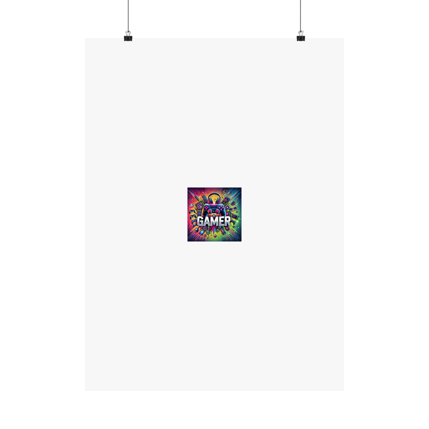 Neon Gamer Energy Retro Arcade Gaming Wall Art Poster