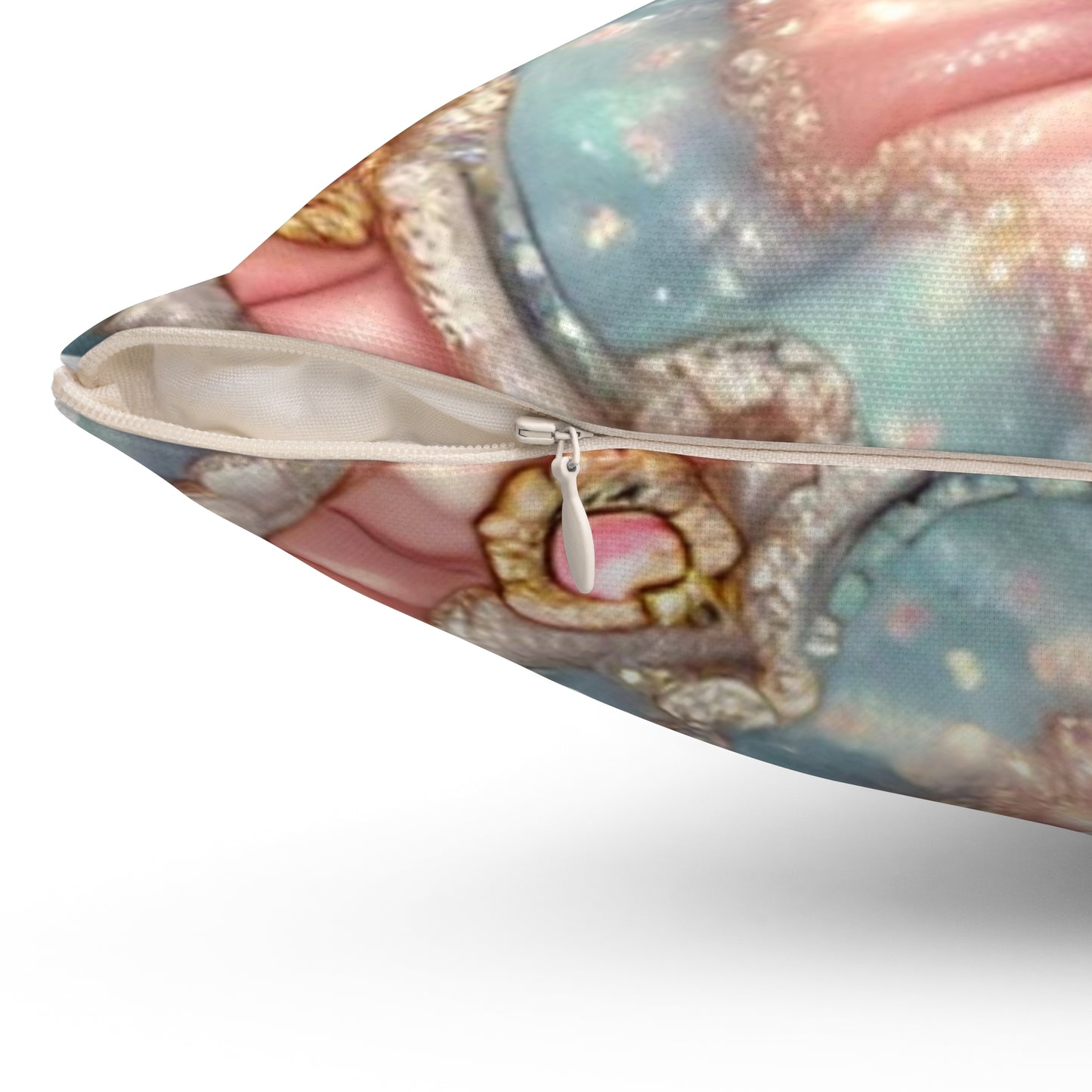Pastel Princess Calico Cat Fantasy Decorative Pillow