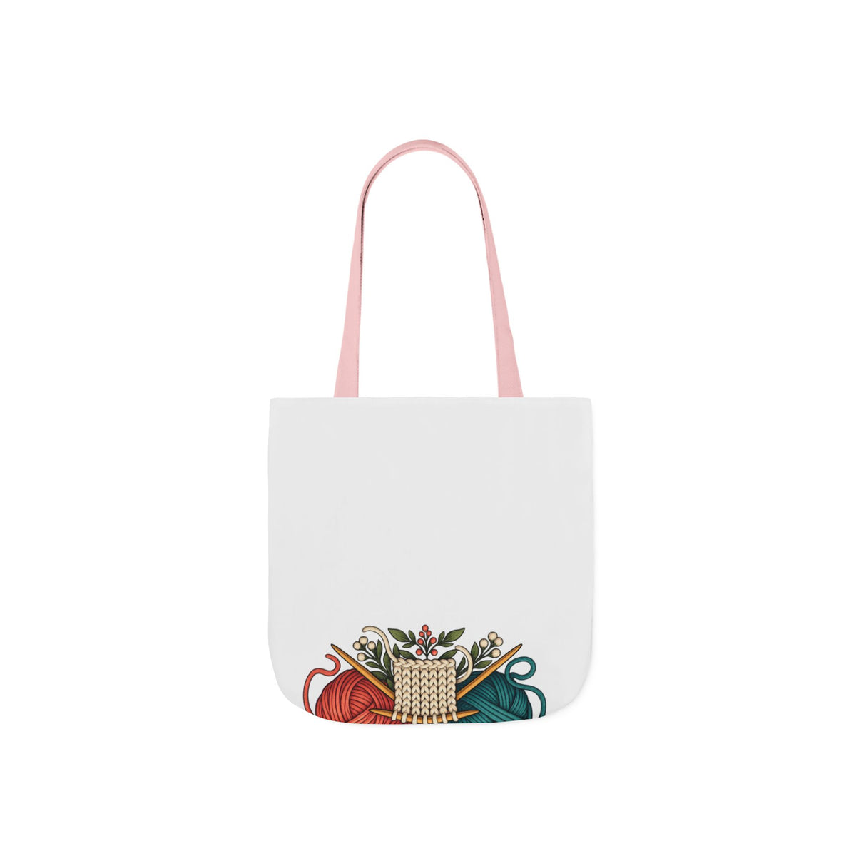 Retro Yarn and Knitting Botanical Art Tote Bag