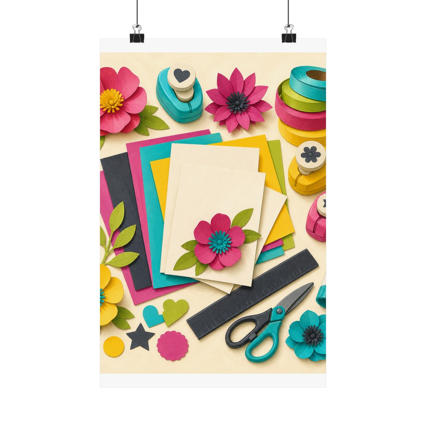 Bright Paper Crafting Hobby Poster