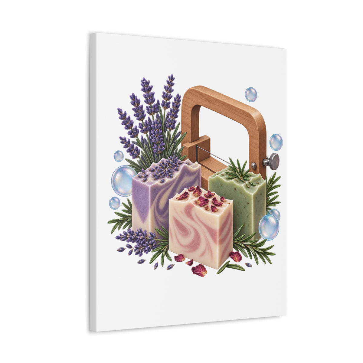Botanical Soap Making Lavender and Herbs Canvas
