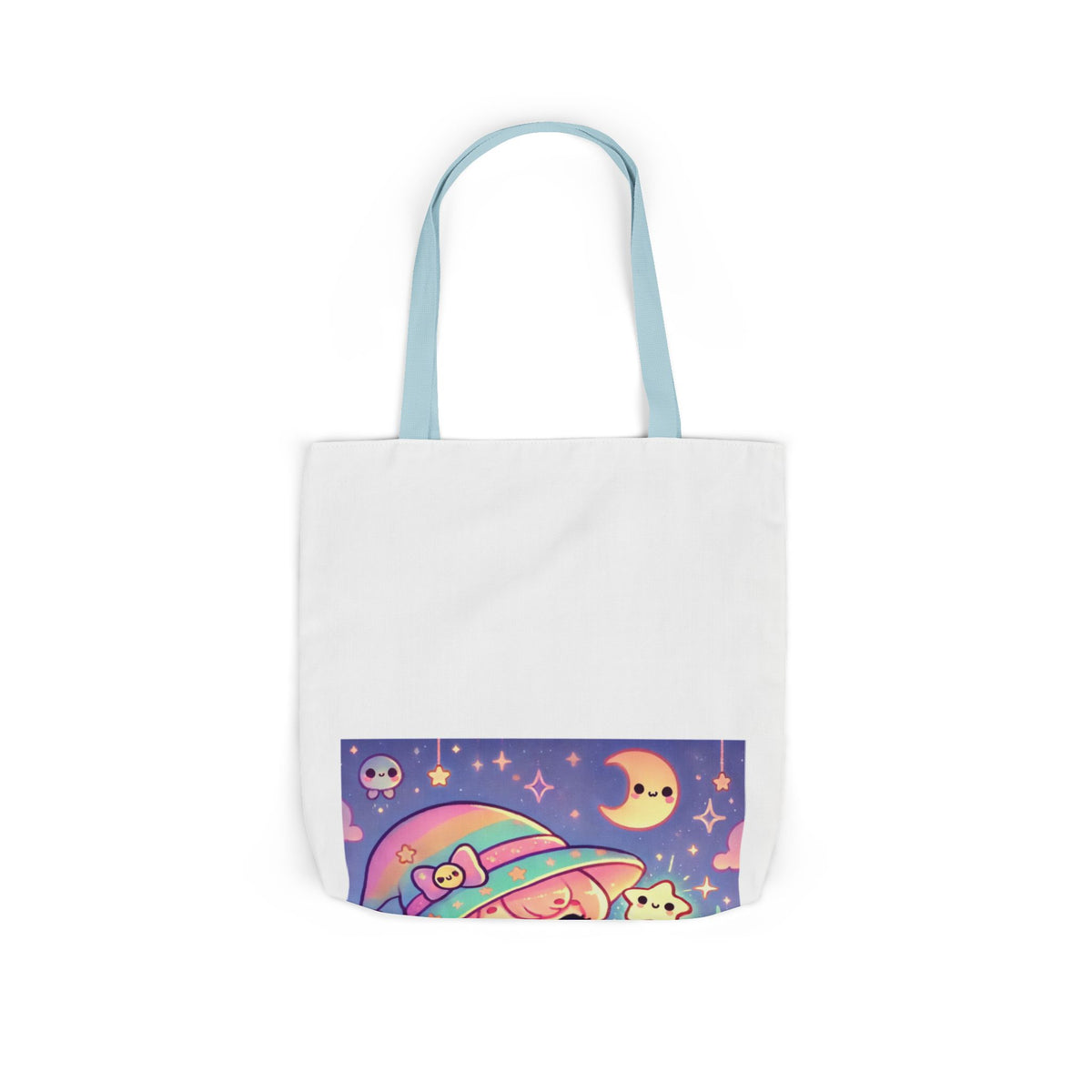 Kawaii Moon Wand Pastel Fantasy Art Canvas Tote Bag