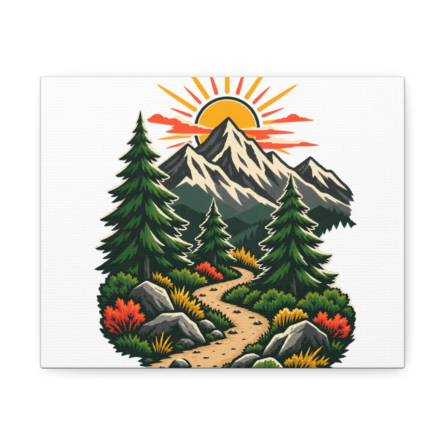 Sunrise Mountain Trail Outdoor Adventure Canvas Art