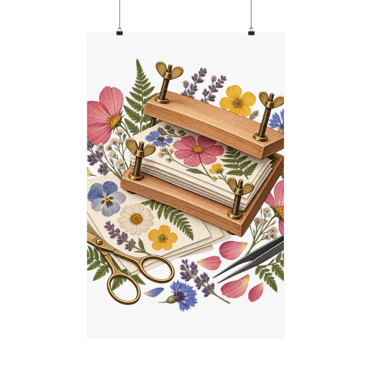 Botanical Flower Press Workshop Poster