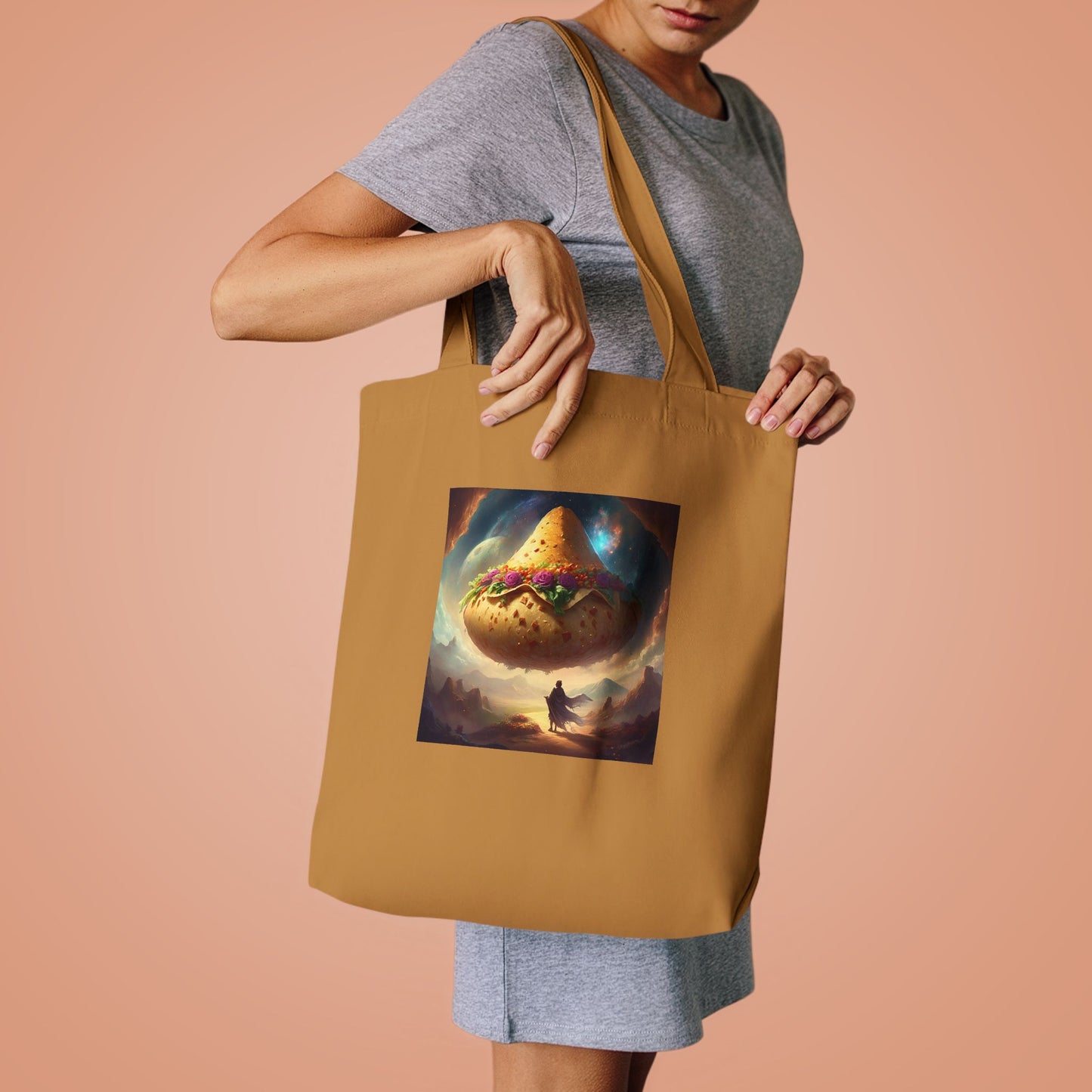 Cosmic Taco Planetoid Surreal Food Fantasy Art Tote Bag