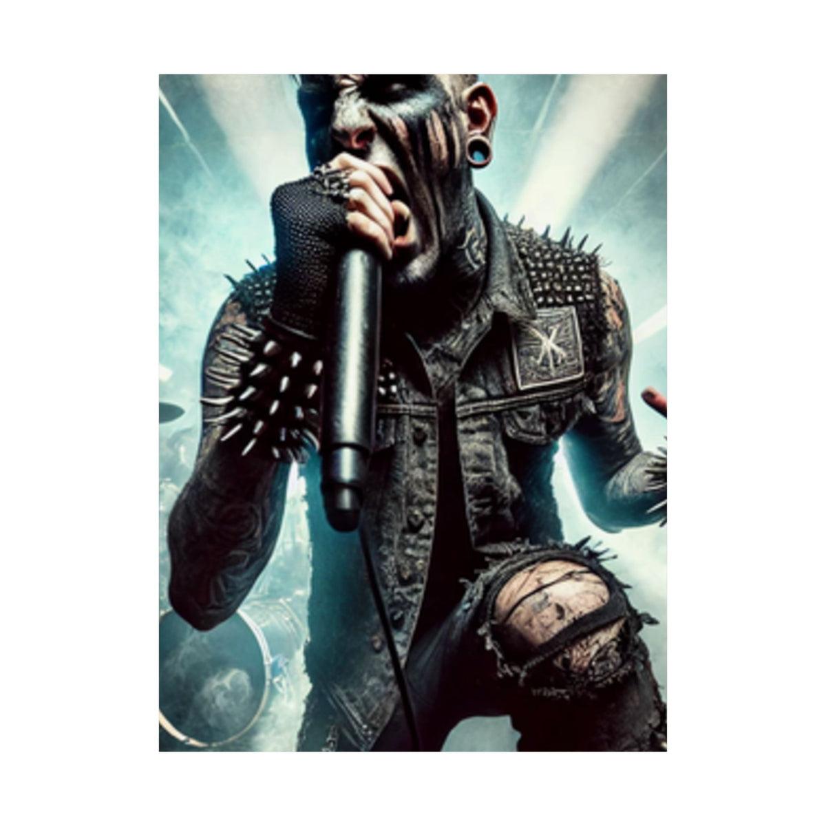 Punk Rock Vocalist Stage Energy Music Room Poster