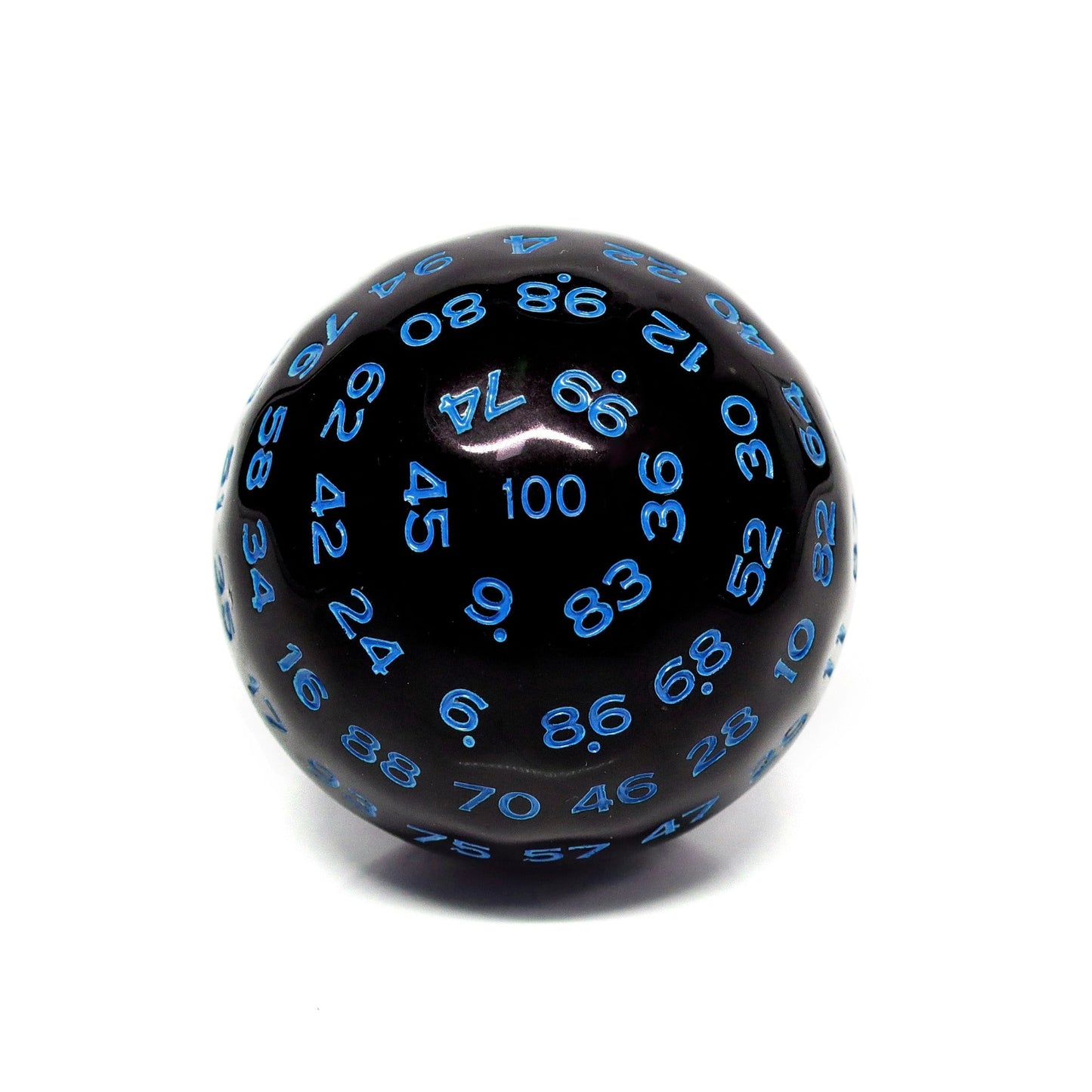 D100-Black Opaque w/Blue Numbers