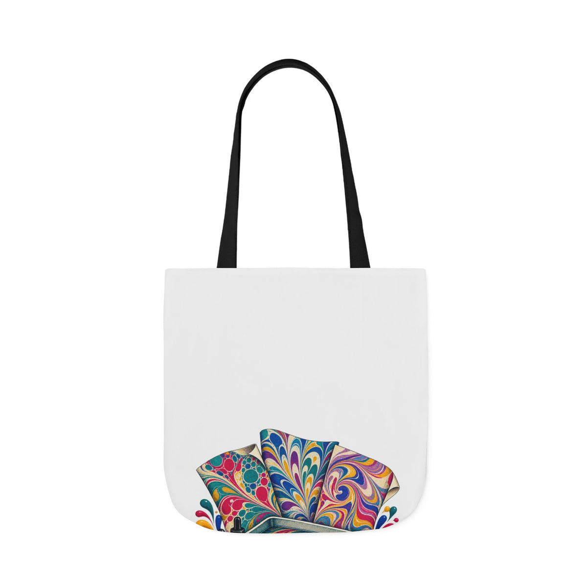 Colorful Paper Marbling Workshop Tote Bag