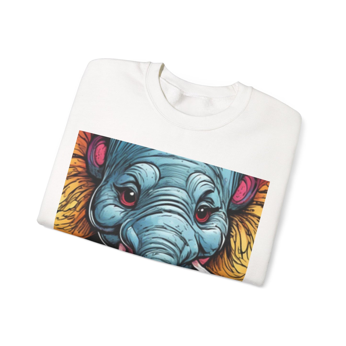 Colorful Elephant Garden Parade Cute Wildlife Art Sweatshirt