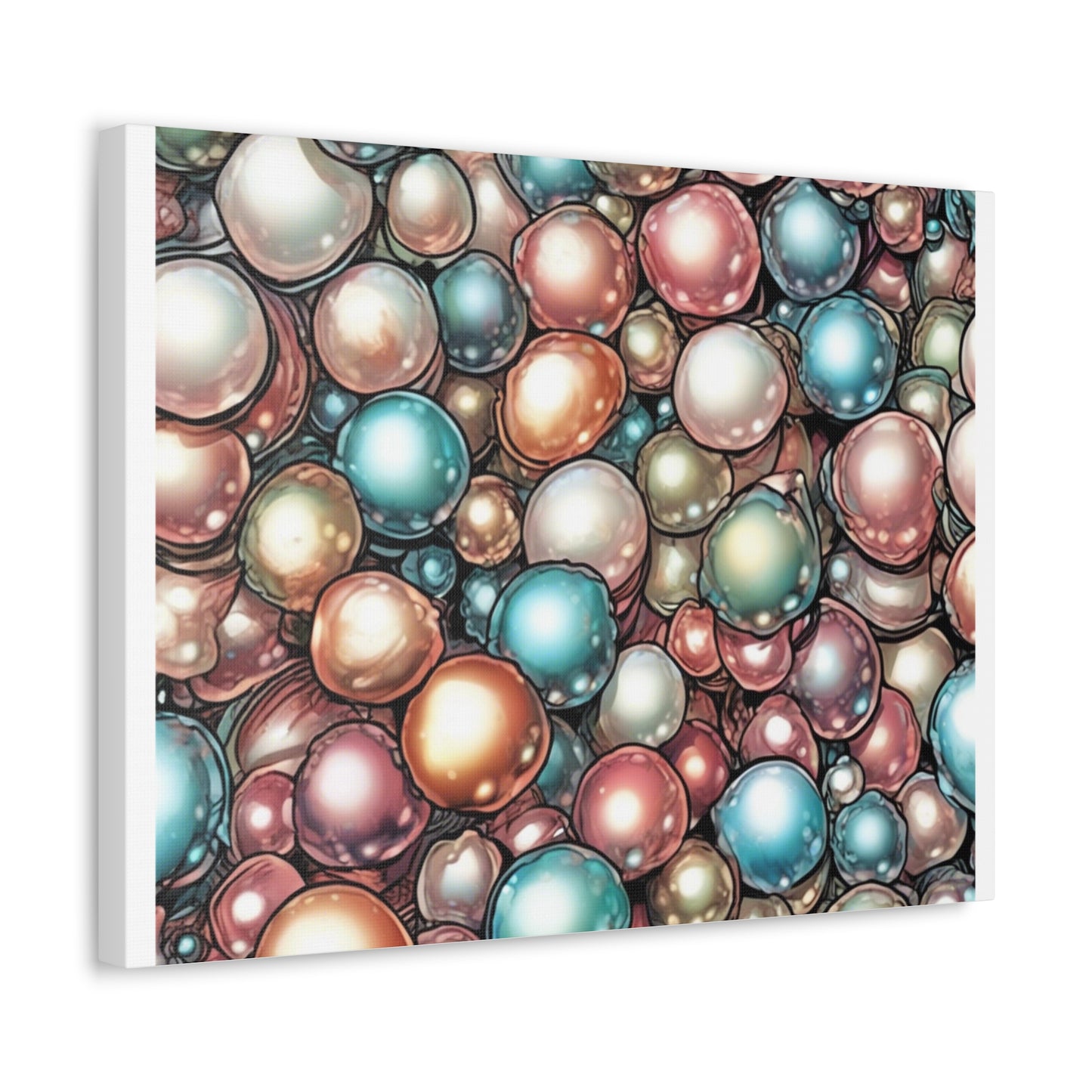 Rainbow Pearl Marble Abstract Gift Art Canvas