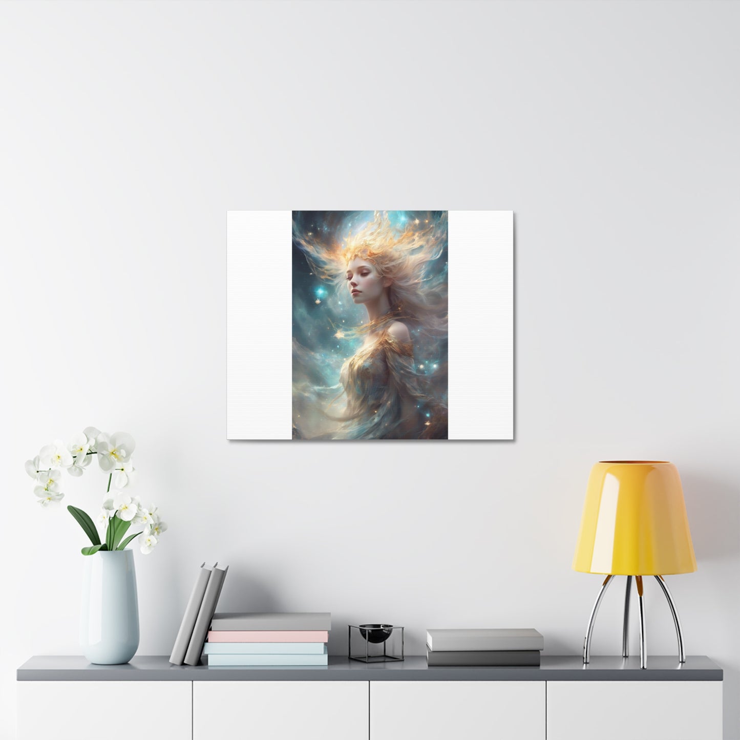 Solar Celestial Spirit Fantasy Portrait Canvas