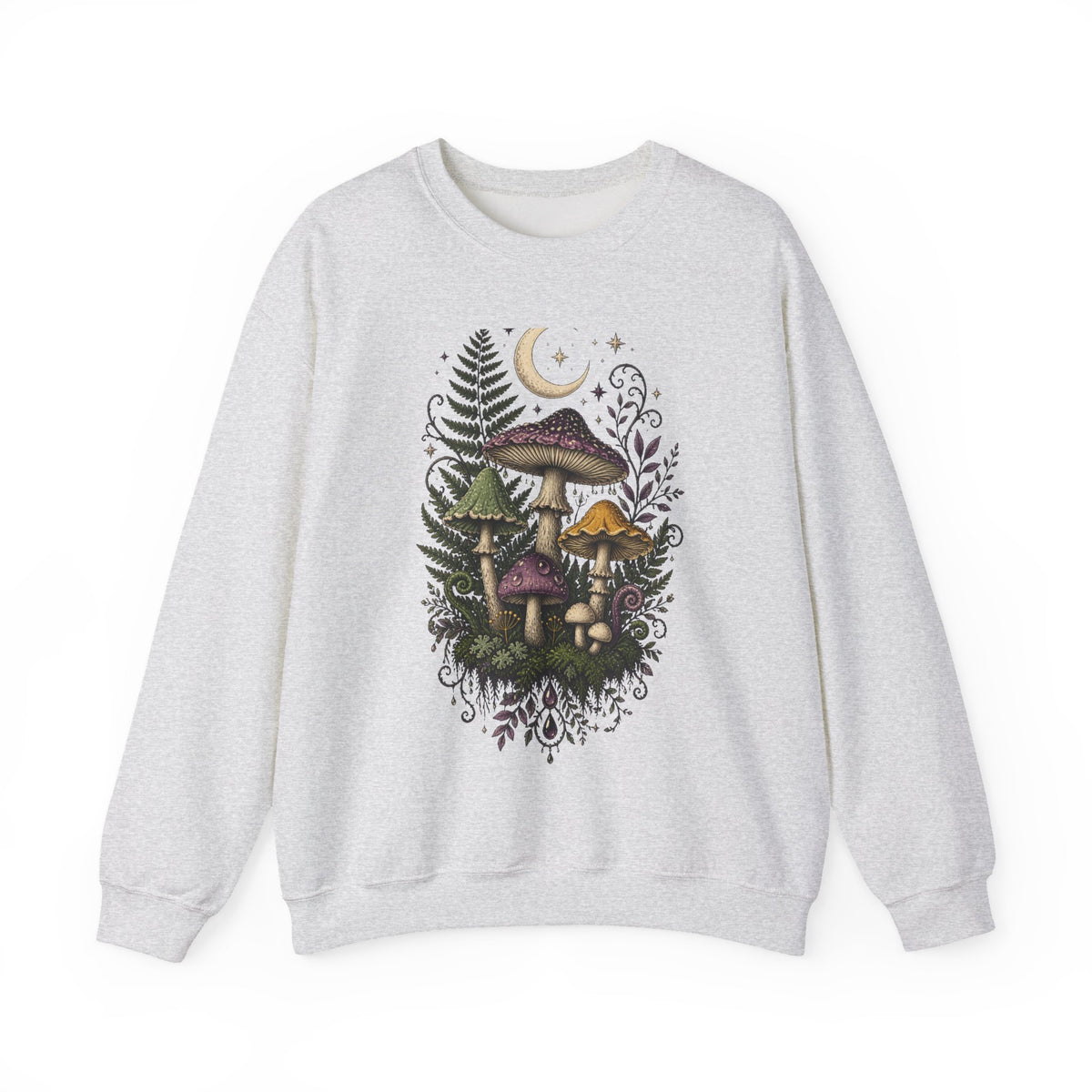 Midnight Mushroom Field Notes Botanical Mushroom Sweatshirt