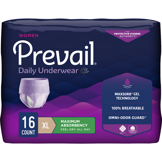 Prevail Daily Underwear Women Max Absorbency  X-Large 4x16ct