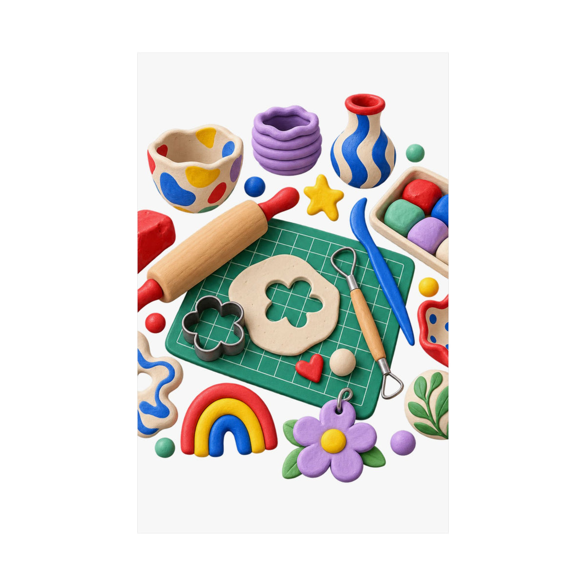 Miniature Clay Sculpting Workshop Poster