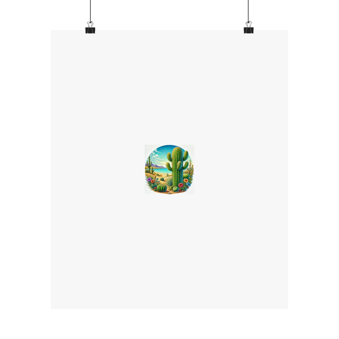 Desert Cactus Bloom Garden Poster Botanical Desert Wall Art Gift