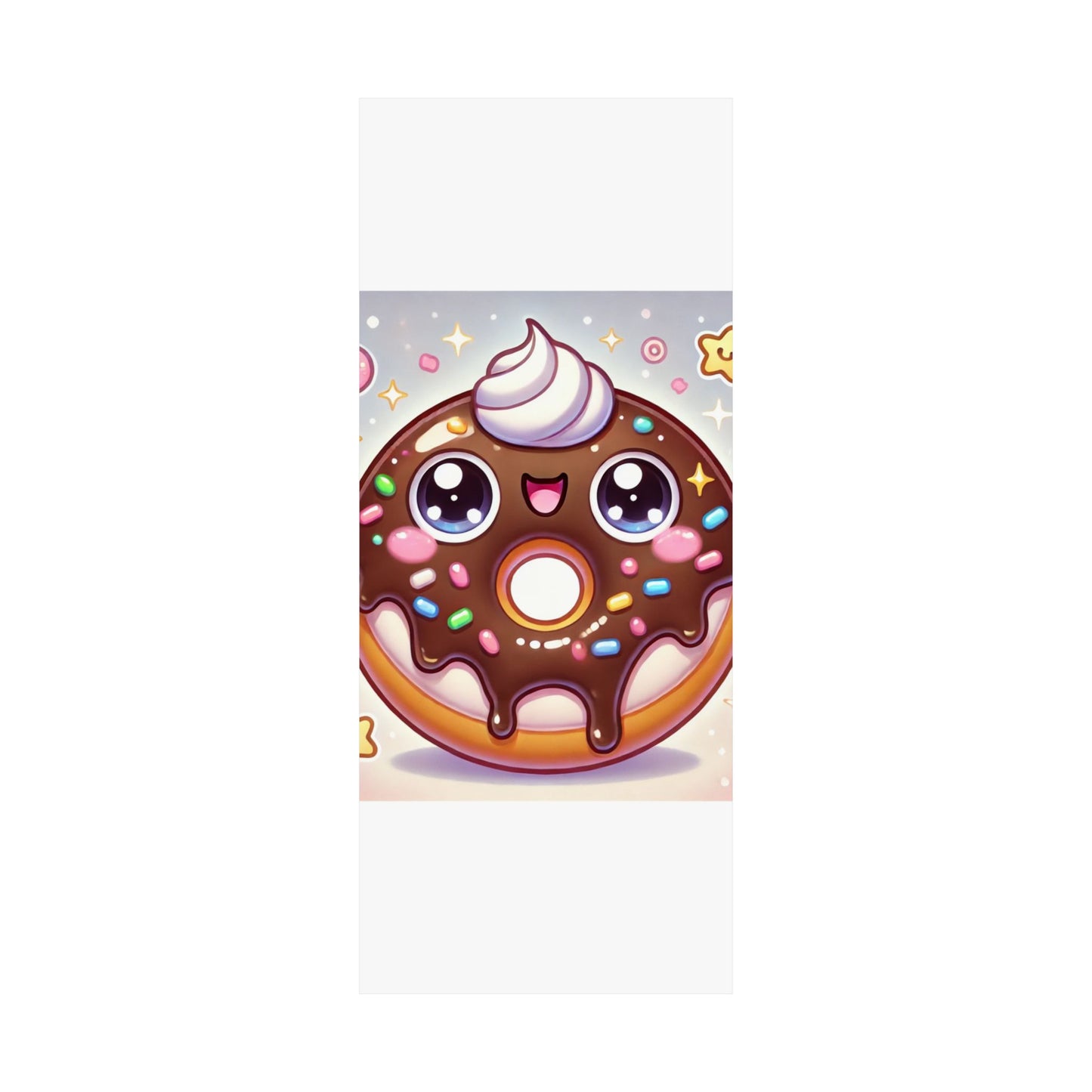 Kawaii Chocolate Donut Cute Dessert Art Poster
